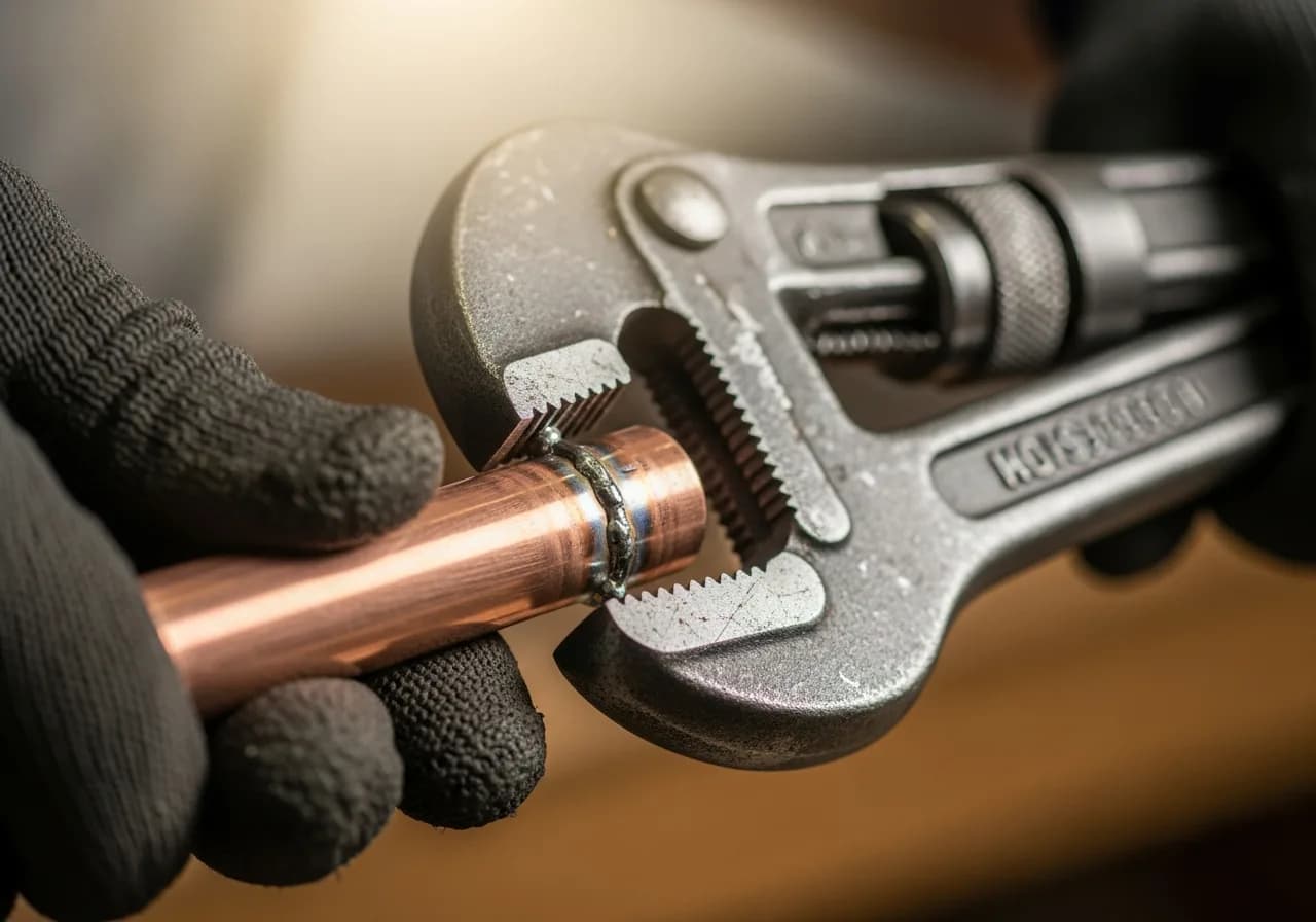 Nahaufnahme einer Rohrverschraubung